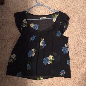 Hollister floral sheer top